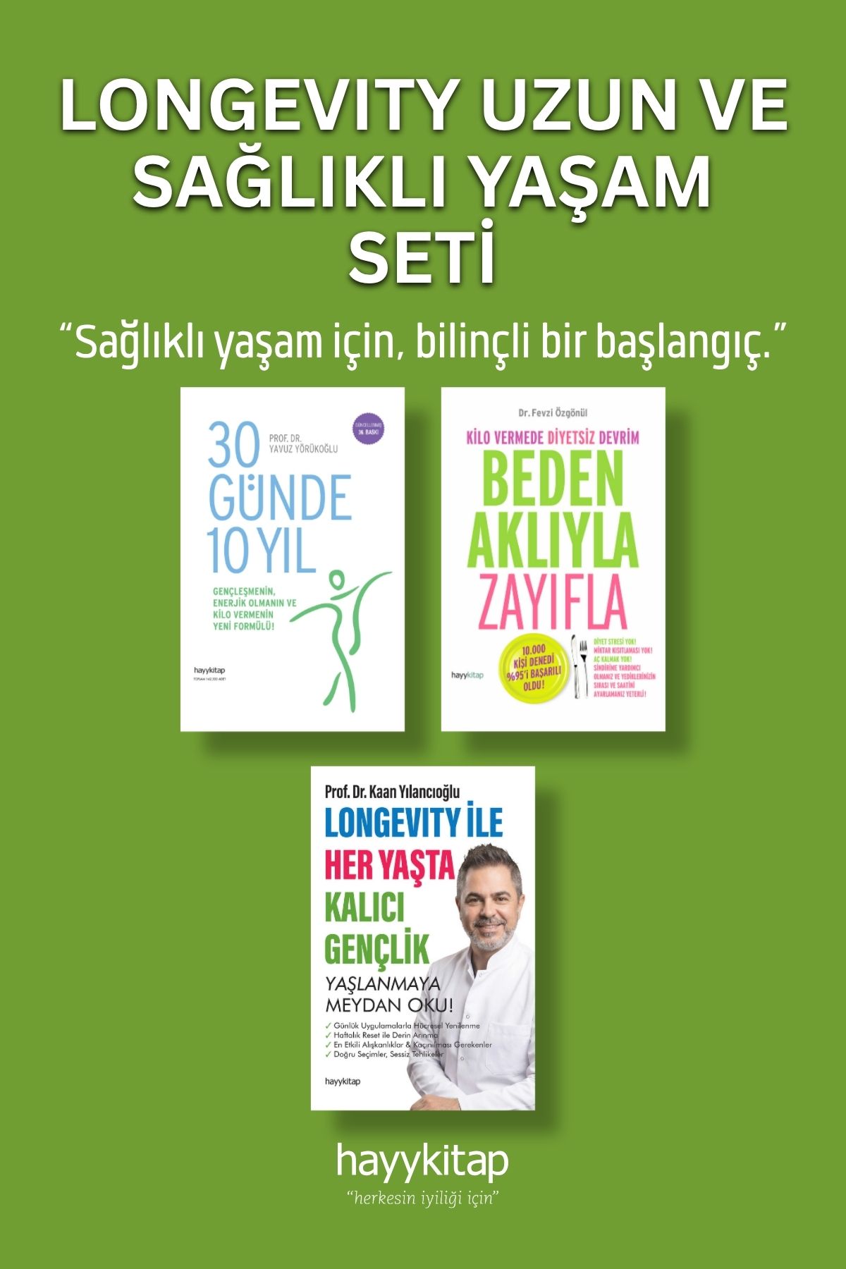 Longevity Uzun ve Sağlıklı Yaşam Seti (3 Kitap)