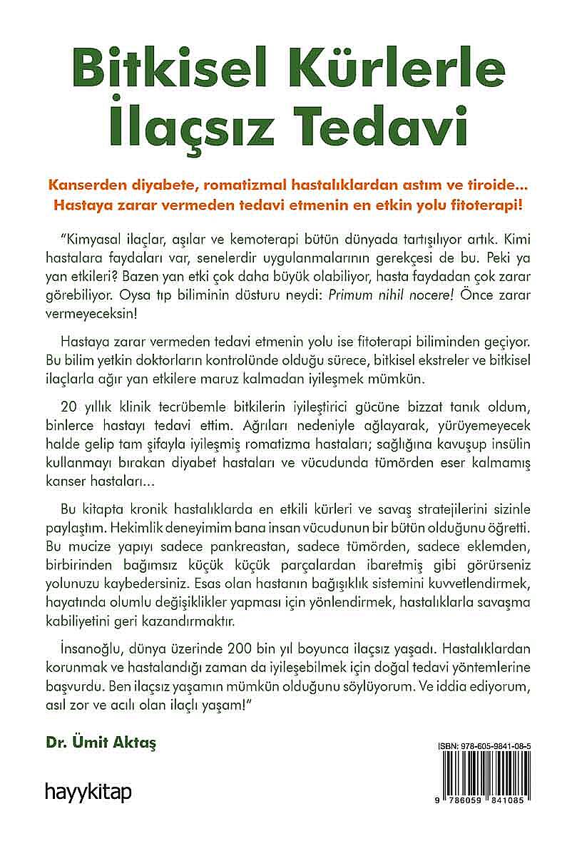 Bitkisel Kürlerle İlaçsız Tedavi - Dr. Ümit Aktaş - Kitap Kapak Görseli 2