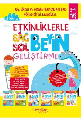 Etkinliklerle Sağ Beyin Sol Beyin Geliştirme (3-4 Yaş) 6’lı Set - Canan Öztürk