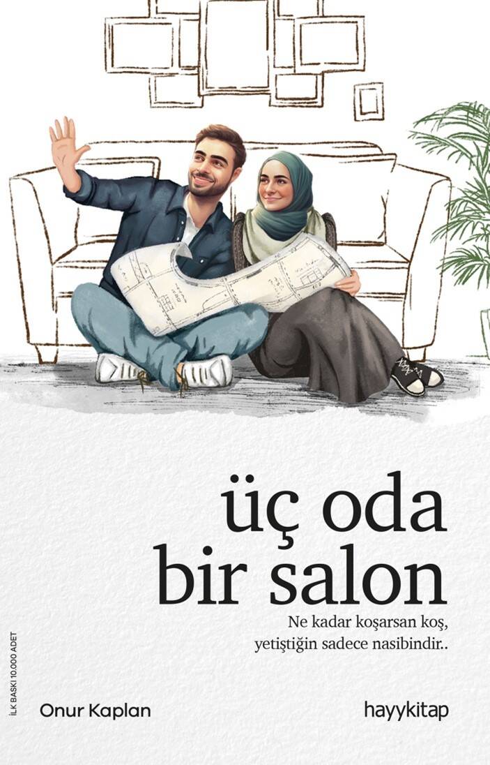 Üç Oda Bir Salon - Onur Kaplan - Kitap Kapak Görseli 1